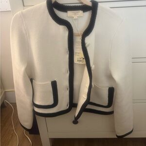 Sezane Auguste Ecru and Black Jacket, S, NWT